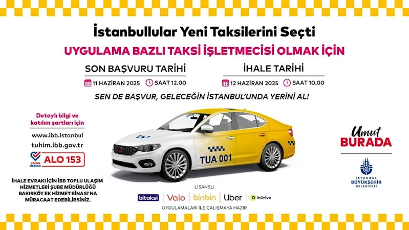 150 YENİ TAKSİ PLAKASI İÇİN İHALEYE ÇIKILACAK